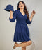 Detail Vneck Cotton Mini Dress